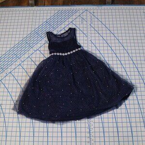 American Princess Sparkly Navy Blue Dress, Size 4